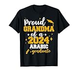 orgogliosa nonna del 2024 laureato arabo senior graduation 24 maglietta
