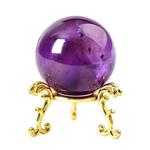 Boule de cristal d'améthyste pour salon et bureau : créez une décoration Feng Shui zen