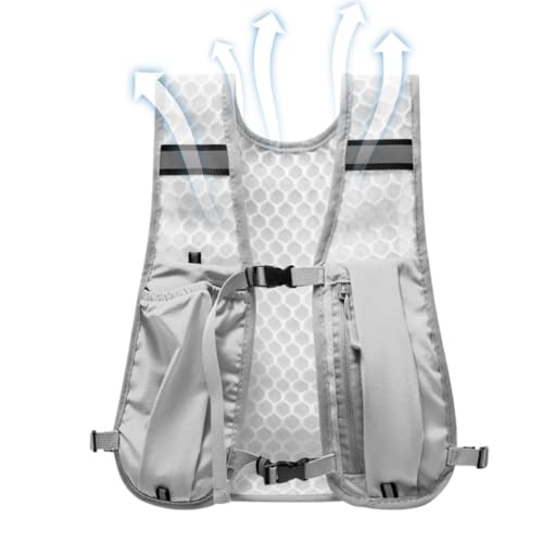 Chaleco reflectante para correr con soporte de móvil y bolsillo para botella de 500ml