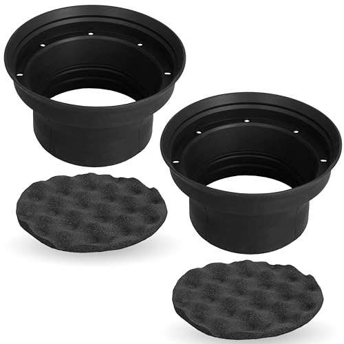 NVX XBAF8 2 Piece Universal 8” Silicone Rubber Speaker Baffles with Self Adhesive Foam Base Pad by NVX - Used condition - US$20.55