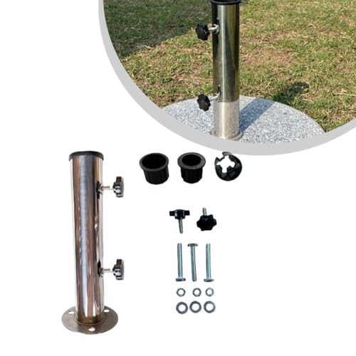Soporte para sombrilla de acero inoxidable de 38 mm de diámetro para exterior 4
