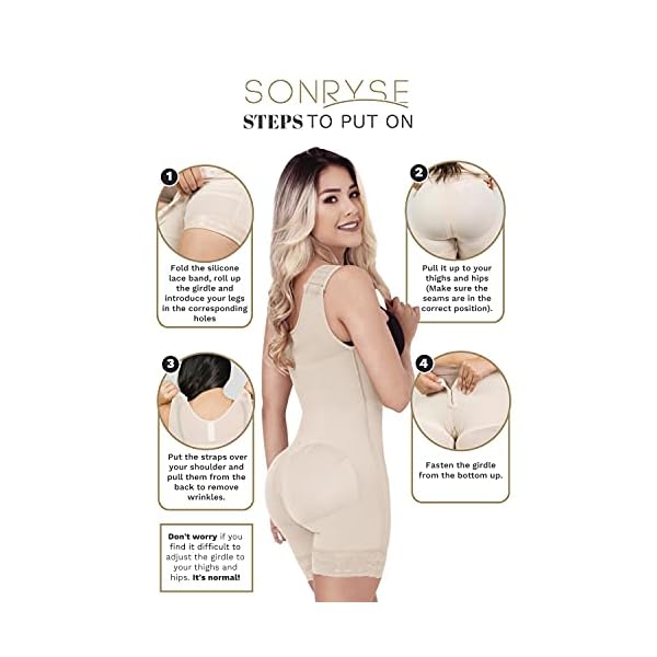 Sonryse-211BF-Fajas-Colombianas-Postparto-BBL-Stage-2-Post-Surgical-Compression-Garments-for-Women Sonryse Fajas Colombianas Post Surgery High Compression Stage 2 Faja Lipo 360 Tummy Tuck