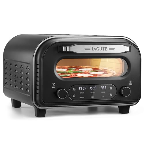 Lagute Indoor Pizza Oven, 12 Inch Electric Countertop Pizza Maker with 6 Preset Modes, 850&deg;F High...