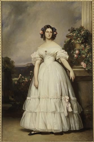 Portrait princesse Clémentine d'Orléans pour décoration chambre et salon élégant