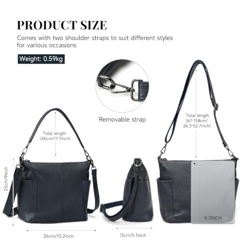 Image of NIUCUNZH Leather Women's Crossbody Bag Purse Soft Shoulder Hobo Handbags