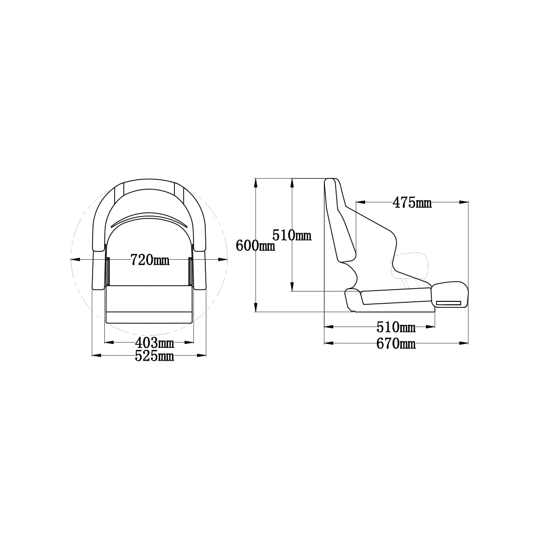 Bootssitz/Bootsstuhl/Steuerstuhl "MURR", FlipUp-Funktion, Vinyl Haptik ähnlich Stoff, für Motorboot, Angelboot, Yacht, Boot, Marine (staubgrau)