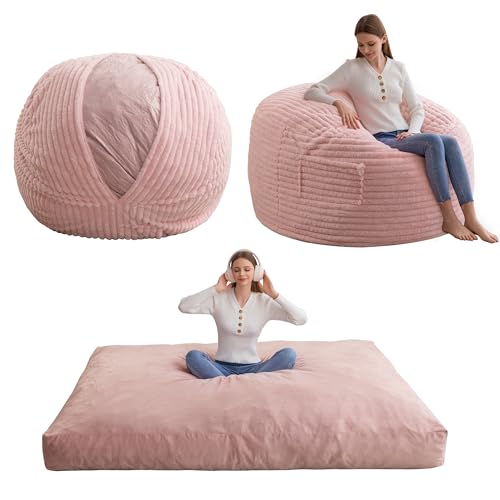 Giant Bean Bag Chair Bed for Adults with Washable Cover