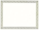 Geographics Foil Stamped Award Certificates, 8-1/2 x 11, Gold Serpentine Border, 12 per Pack (44407)