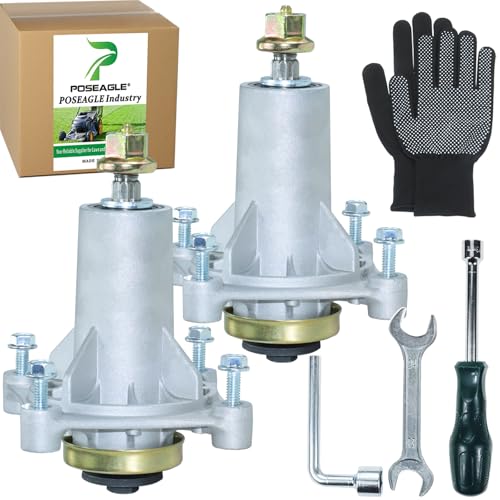POSEAGLE 2 Pack Pre-Greased 587819701 Spindle Assembly Replace 532187281 587820301 532187292 587253301 532192870 587125401 192872 for Craftsman 42" 46" YT3000 YT4000 YS4500 YTH18542 YTH22V46 Mowers