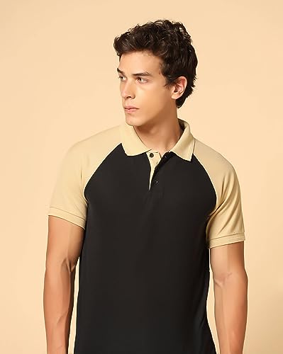 Image of INKKR Men's Solid Regular Fit T-Shirt ((FACTORY-A11)-(3XL)-Black FCT11 01