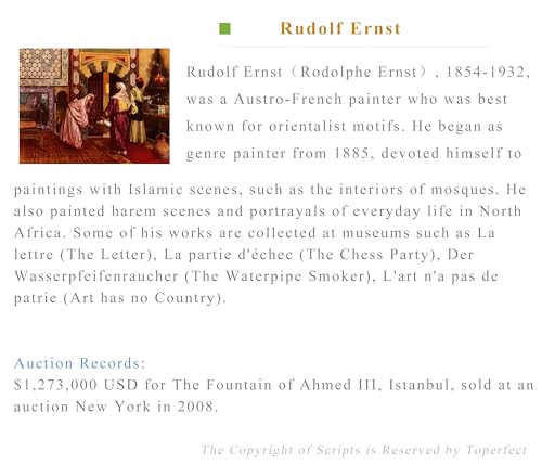 Peinture à l'huile décoration de chambre style intérieur mauresque Rudolf Ernst - 2