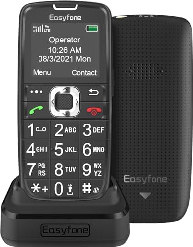 Easyfone Prime-A6 4G GSM Cell Phone for Elderly with Big Buttons,...