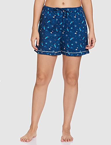 Image of Amazon Brand - Eden & Ivy Women's Cotton Regular Fit Shirt and Shorts Night Suit (Night Wear | Co-ord Set | Lounge Wear Set)