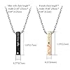 JewelryWe Valentinstag Schmuck 2pcs Freundschaftsketten Edelstahl Zirkonia Paare Halskette mit His Queen Her King Herz Quader Anhänger Kette mit Gravur für Damen Herren Schwarz Gold #4