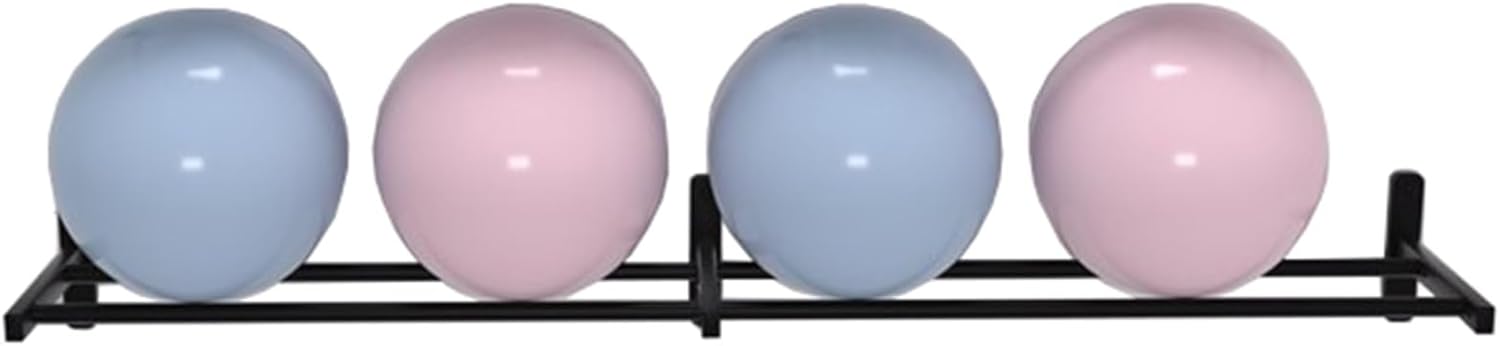 Yoga Ball Storage Rack Wall Mount - 4ft 8ft 18ft Extra Large Exercise Ball Holder Black, Medicine Therapy Stability Barre Ball Balance Balls Storage Shelf Equipment Organize Gyms Studios ( Color : Bla