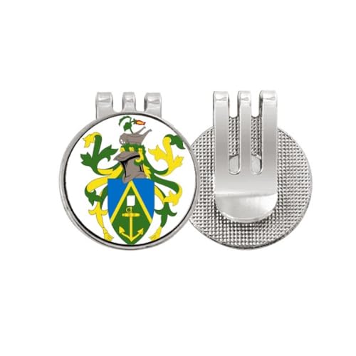Marqueur de balle de golf magnétique clip émail chapeau emblème Pitcairn Islands Océanie