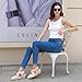 HARENCE Espadrilles Wedge Sandals for Women: Comfortable Closed Toe Ankle Strap Summer Dressy Platform Heels Shoes