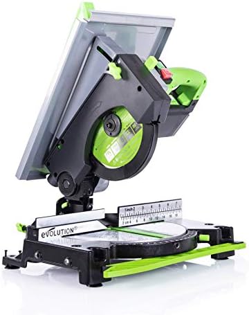 Evolution Power Tools 067-0001 FURY6 210 mm TCT Multipurpose Table/Mitre Saw,Silver/Green