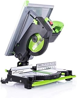 Evolution Power Tools 067-0001 FURY6 210 mm TCT Multipurpose Table/Mitre Saw,Silver/Green