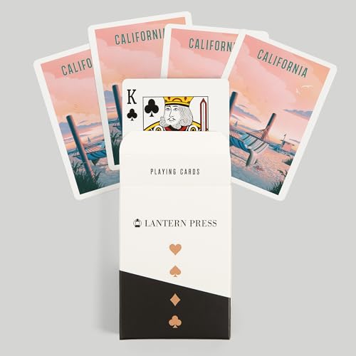 Baraja de cartas tamaño póker California Lithograph 52 unidades miniatura 6