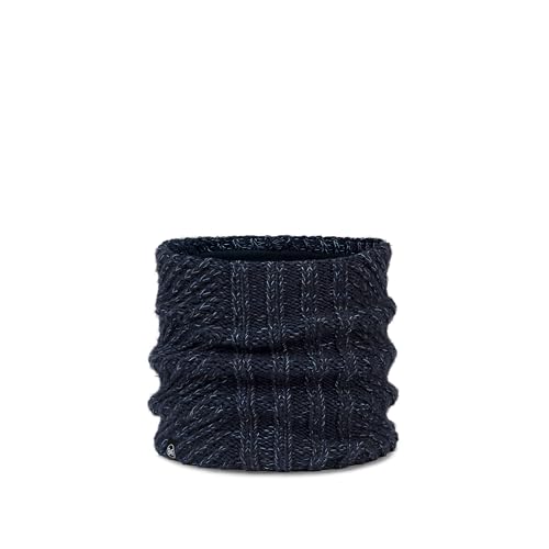 Buff Braga de cuello Knitted & Fleece Mujer Adulto, Frio Extremo, Practico, Versatil, Moda, Aislamiento termico, Comodo, Talla Única, Azul oscuro