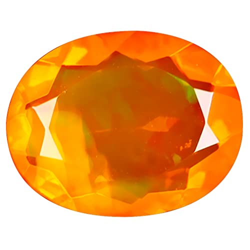 Opale de feu orange authentique 2.36 carats, pierre précieuse ovale 12x9mm de qualité joaillerie