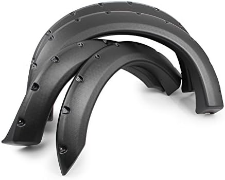 Mallofusa Fender Flares Compatible for 1999-2007 F250 F350 Super Duty Pocket-Riveted Style Front Rear Textured Black Can't Be Painted (4PCS)