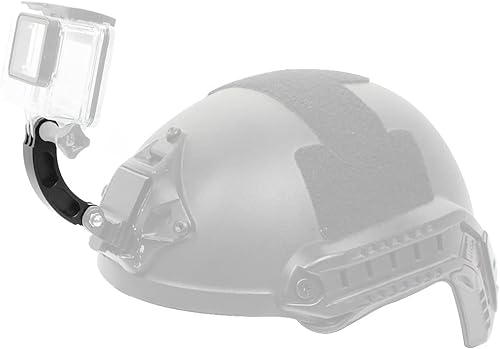 Miniatura 10 de Base de soporte de aluminio para casco NVG de 3 agujeros con adaptador de tornillo de brazo de extensión compatible con cámara de acción Gopro OSMO