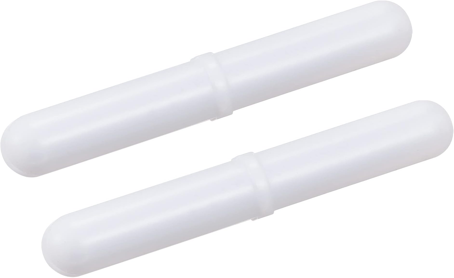 MECCANIXITY Magnetic Stirrer Mixer Stir Bar Rod 70mm(2.76") with Ring Shape PTFE Coating Magnet White for Laboratory Pack of 2