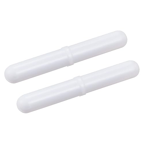 MECCANIXITY Varilla mezcladora magnética de 2.756 in (2.76 pulgadas) con forma de anillo PTFE revestimiento imán blanco para laboratorio paquete de 2