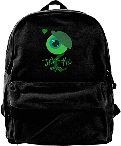 SXhyf Sac à Dos Canvas 2020Newjacksepticeye Logo Rucksack Gym Randonnée Ordinateur Portable Bandes-Cadeaux Greatbag Daypack pour Hommes Femmes (Color : Black) Cover