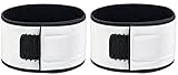 Reflective Neoprene Wristbands (Pair) - Large Reflective Surface Area: 1.8 inches wide and 360°- Comfortable, Stretchable, Lightweight - High Visibility Wrist Straps for Biking, Running, Walking