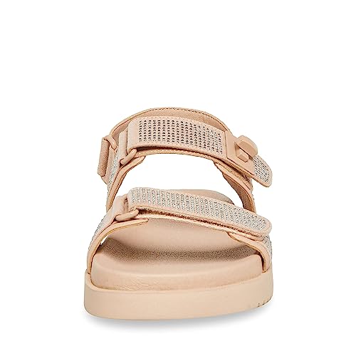 Steve Madden Steve Madden Women's Mona Sandal, Natural Multi Rhinestone, 8