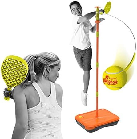 Swingball Tournament - Tether Tennis Game with up to 4 Feet Adjustable Height Pole, Foam Ball, Indoor & Outdoor All Surface Base, Carrying Case, Ages 4+