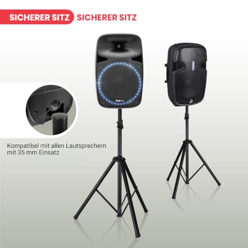Image of PylePro Tripod Speaker Stand, Adjustable PA DJ Stand, 35mm, 6 Feet