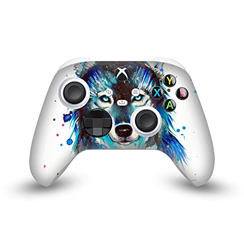 Head Case Designs Offizielle Zugelassen Pixie Cold Eiswolf Kunst Mix Vinyl Haut Gaming Aufkleber Abziehbild Abdeckung kompatibel mit Xbox Series X/S Controller