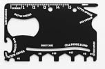 SKYTE® 18 in 1 Stainless Steel Wallet Hero Tool Multi Credit Card Stainless Steel - Inspiring Camping Accessories, Can Opener & Card - Gadgets Wrench Screwdriver Phone Slot