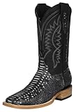 Texas Legacy Mens Gray Cowboy Boots Snake Python Print...