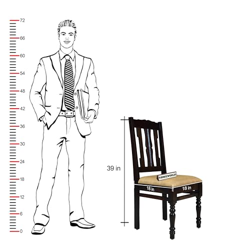 Image of Solid Wood Dining Table 4 Seater Sheesham Wood Dining Chairs Set of 4, Wooden Dining Set 4 Seater for Hotel Kitchen Restaurant 4 Seater Dining Table Set (4 Seater) 51X33X29 Inch