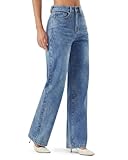 Zylioo Extra Long Jeans for Women Tall Straight Leg Jean Pants High Waist Classic Blue Trousers Stretch Long Length