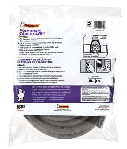 Frost King C23H Caulk Saver 5/8 pulg x 20 pies, gris miniatura 2