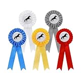 wlsvega 5 StüCk Steckenpferd ZubehöR - ZubehöR Hobby Horse - Turnierschleifen Pferd - Geeignet FüR Reitsportbegeisterte,Reitwettbewerbe,Sportveranstaltungen,Talentwettbewerbe und DIY-PartyzubehöR