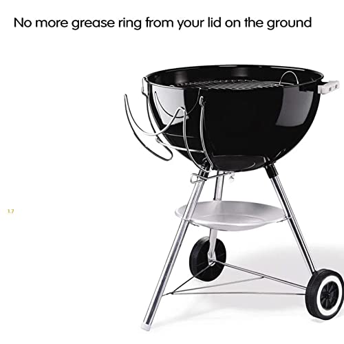 Grisun Grill Table Shelf And Lid Holder For Weber Kettle Grills 22 Inches, Charcoal Grill Side Table Shelf And Slide A Side Lid Prop, Charcoal Grill Accessories For Weber, (Grill No Included) #TOP4