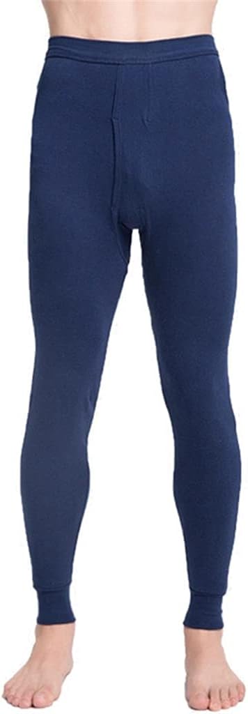 Cotton Men's Long Warm Thermal Pants Breathable Under Trousers Solid Color Thermal Underwear Men Sleepwear Breathable