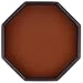 11.5 Inches Dice Rolling Tray, Leather Dice Tray, Felt Lined PU Leather Octagon Dice Tray (Brown)