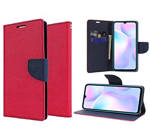 Erotic Stylish Luxury Mercury Magnetic Lock Diary Wallet Style Flip Cover Case for Mi Redmi 9A (Pink Blue) (B08537JDDF) Amazon Price History, Amazon Price Tracker