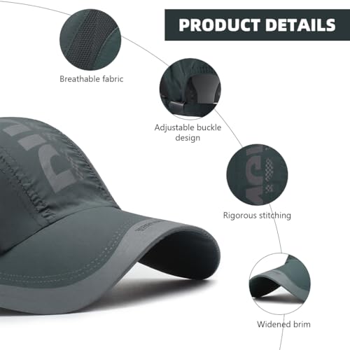 Image of Zibuyu� Baseball Caps for Men Women Sports Cap Breathable Cotton Cap Outdoor Fishing Hiking Adjustable Buckle Closure Summer Cap - Green /Grey /Black