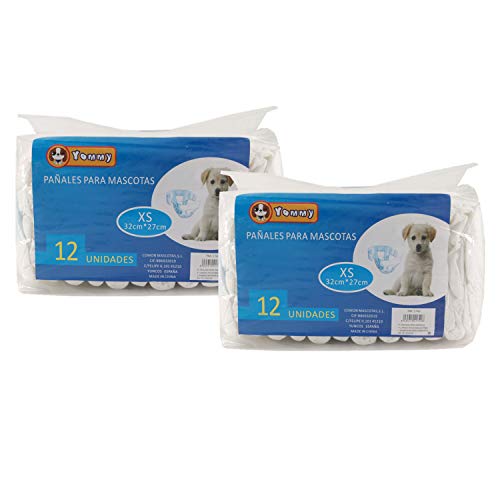 Yommy Pannolini per Cani XS-S-M-L, Confezione da 24 Pezzi