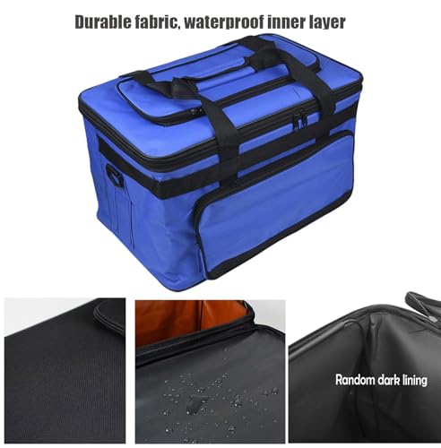 Image of Art and Craft Storage Organizer Bag Paint Art Supplies Storage Bag Arts Craft Tool Carrying Case Artist Paint Tool Box for Travel Foldable Waterproof Large Capacity Storage Tote Bag for Crafts Sewing