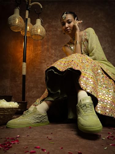 Image of Bacca Bucci Women RANGREZA Ethnic Sneakers for Indian Festive & Ethnic Wear